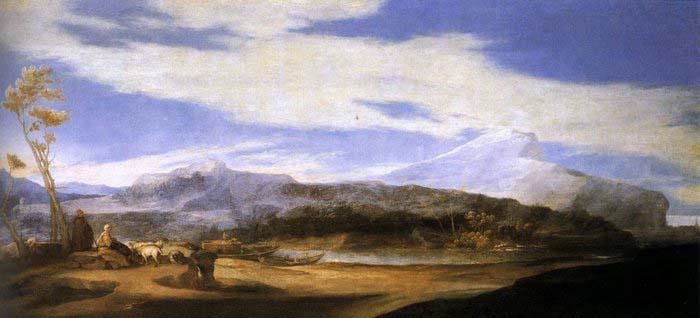 Jose de Ribera Landscape with Shepherds oil painting image